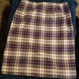 Women's Purple Plaid Skirt